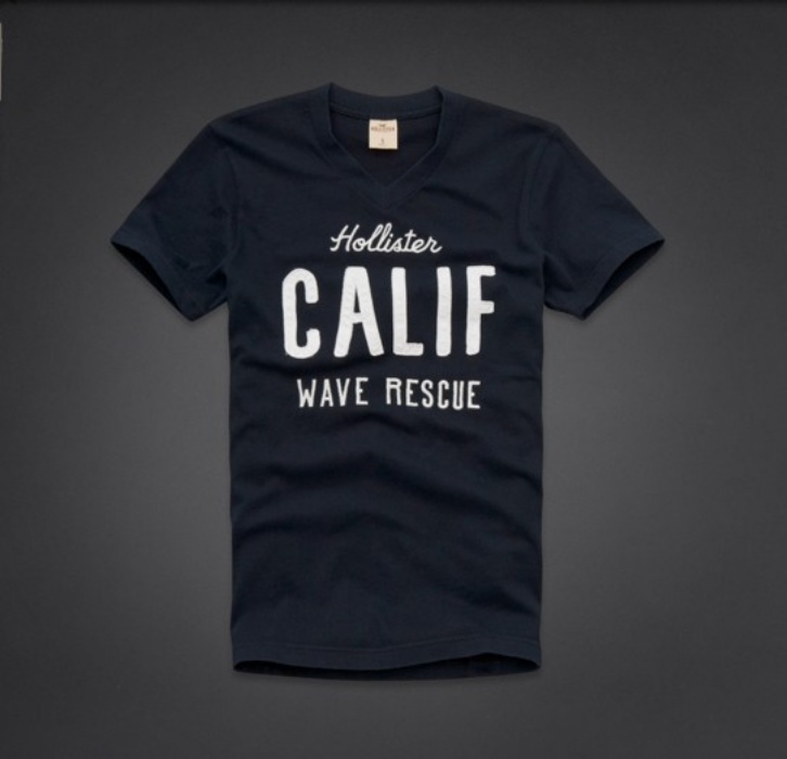 Hollister Hombres cuello en V Corto Remera HCO4128